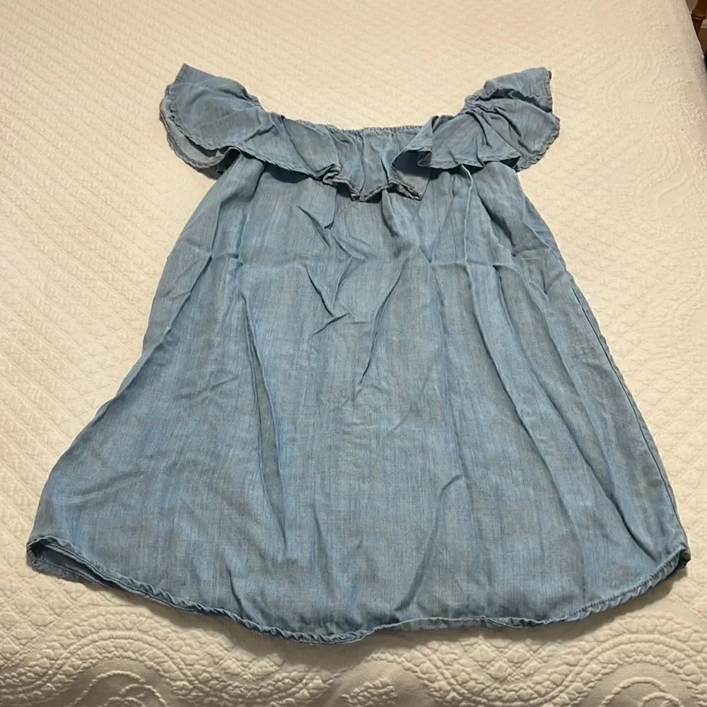 Lulu's Off the Shoulder Denim Look Tunic - Size M